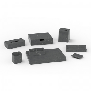 BW001~BW008 Stone Finishing Amenity Box Tray Set