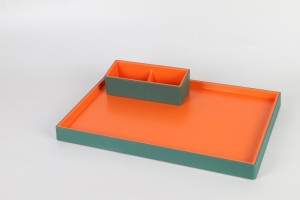 Tray Set, Amenity Box, Tissue Box with newest ABS leather surface finishing