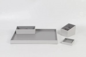 Tray Set, Amenity Box, Tissue Box with newest ABS leather surface finishing